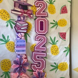 Pink and Purple Graduation Lei 2025